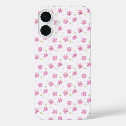 Roze bloemstukjes Case-Mate iPhone case (Achterkant)