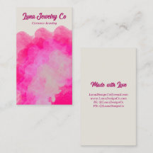 Roze Bloemuitbarsting Sieraden Zakelijke Kaart