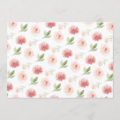 Roze Bloemwensen en Advies Baby shower (Achterkant)