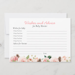 Roze Bloemwensen en Advies Baby shower