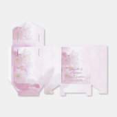 Roze bloesbloesems bruiloft bedankdoosjes (Uitgevouwen)