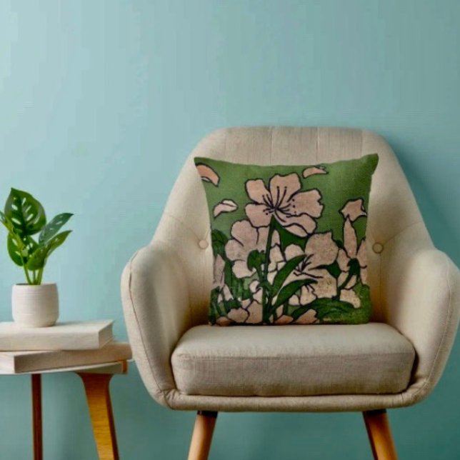 roze bloesem cascade kussen (Creator heeft geüpload)