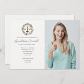 Roze Bloesem Foto Krans Kaart (Voorkant / Achterkant)