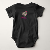 Roze Bloesem Groen Romper (Achterkant)