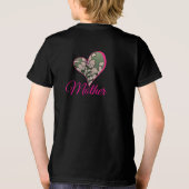 Roze Bloesem Groen Tri-Blend Shirt (Achterkant)