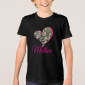 Roze Bloesem Groen Tri-Blend Shirt (Voorkant)