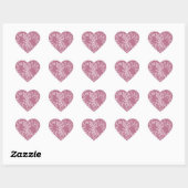 Roze bloesem hart sticker (Vel)