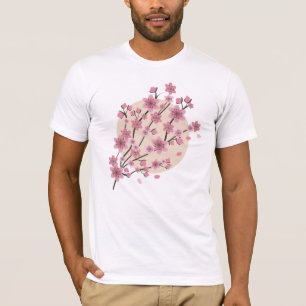 Roze Bloesem Kersenbloesem Boomblaadjes T-shirt