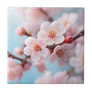Roze Bloesem Magie   Tegeltje