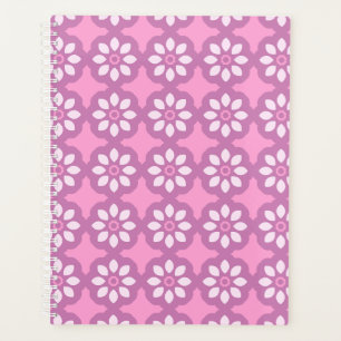 Roze Bloesem Retro Planner
