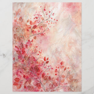 Roze Bloesem Schrijfpapier/Scrapbookingpapier Briefhoofd
