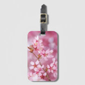 Roze Bloesem Taal Bagagelabel (Voorkant (verticaal))