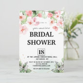 Roze bloesem Vrijgezellenfeest Kaart (Staand voorkant)