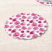 Roze bloesem Waterverf ventilator Kartonnen Onderzetters (Gekanteld)