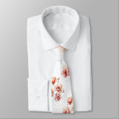 Roze bloesem witte stropdas (Gebonden)