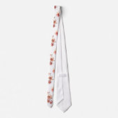 Roze bloesem witte stropdas (Achterkant)