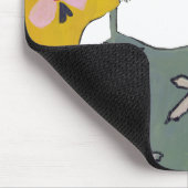 Roze bloesemdame - Geel Muismat (Hoek)