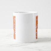 Roze bloesemdame - Oranje Extra Grote Beker (Voorkant)