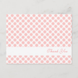 Roze bloesems "Bedankt" Briefkaart