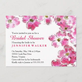 Roze bloesems Bridal Weddenschap Kaart