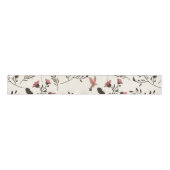Roze bloesems en tekenflesjes grosgrain lint (Voorkant)