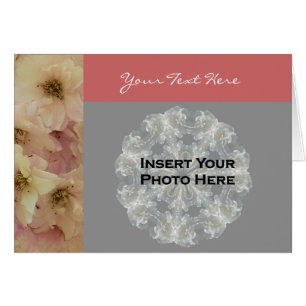 Roze bloesems Floral fotokaart