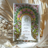 Roze bloesems & gele accenten Bewaar de datum Kaart