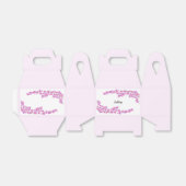 Roze bloesems met naam bedankdoosjes (Uitgevouwen)