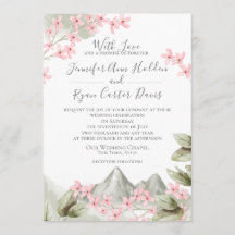 Roze Bloesems Mountain Wedding