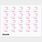 Roze bloesems RSVP Ronde Sticker (Vel)