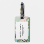 Roze bloesems uit het zuiden bagagelabel (Achterkant verticaal)