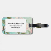 Roze bloesems uit het zuiden bagagelabel (Achterkant horizontaal)