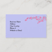 Roze bloesems visitekaartje (Achterkant)