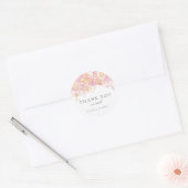Roze Bloesems Waterverf Bloemen Bruiloft Sticker (Envelop)