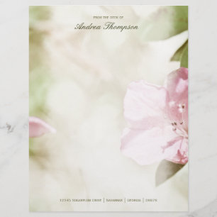 Roze bloesems Weddenschap Letterhead