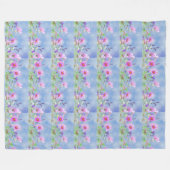 roze bloesems weidevelden tuinbloemblaadjes wijnst fleece deken (Voorkant (Horizontaal))