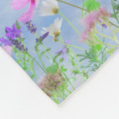 roze bloesems weidevelden tuinbloemblaadjes wijnst fleece deken (Hoek)