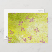 Roze blokvelden briefkaart (Voorkant / Achterkant)