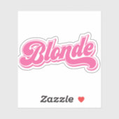 Roze Blondine Girly Custom-Cut Vinyl Stickers (Vel)