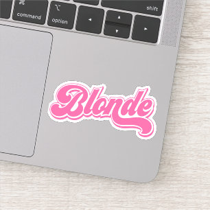 Roze Blondine Girly Custom-Cut Vinyl Stickers