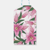 Roze Blooming Lily Dank u. Cadeaulabel (Achterkant)