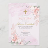 Roze blos bloesemdoop en espanol kaart (Voorkant / Achterkant)