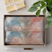 Roze Blos Perzik Oranje Bloemig Tissuepapier (Geschenk)