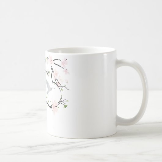 Roze Blossom Bird Koffiemok (Rechts)