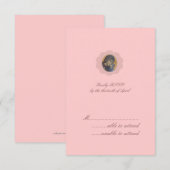 Roze Blossom RSVP Kaartje (Voorkant / Achterkant)