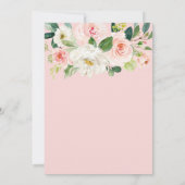 Roze Blozen waterverf Bloemen bruiloft Kaart (Achterkant)