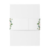 Roze Blozende Bloemen Groene Bloemstuk Bruiloft Uitnodigingen Wikkel (Achterkant Voorbeeld)