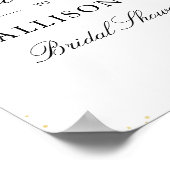 Roze blozende bloemige bruids-shower welkomstbord poster (Hoek)