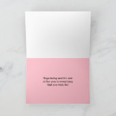 Roze Blue Bokeh Quarantine Birthday Kaart (Binnen)