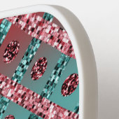 Roze Blue Glam Glitter Girly Pickleball Paddle (Links Detail)